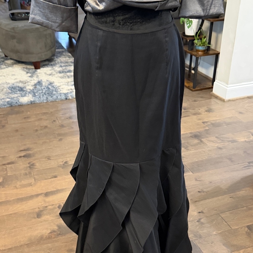 Chic Silver and Black Maxi Dress - Picture 4 of 10